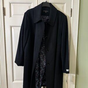 Preston & York Merino Wool Black Coat – Size 22W – NWT – Excellent Condition